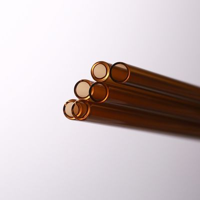 호박색 명확한 중립 약제 유리관 COE 5.0 1500mm 길이