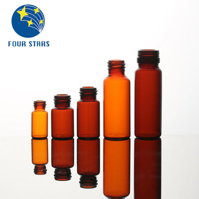 명확한 호박색 약제 30ml 유리제 작은 유리병 플라스틱 모자를 가진 작은 나사 목 작은 유리병