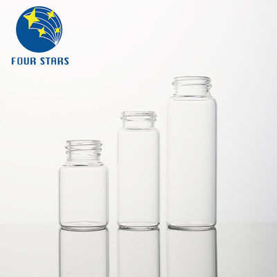 명확한 호박색 약제 30ml 유리제 작은 유리병 플라스틱 모자를 가진 작은 나사 목 작은 유리병