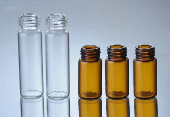 명확한 호박색 약제 30ml 유리제 작은 유리병 플라스틱 모자를 가진 작은 나사 목 작은 유리병