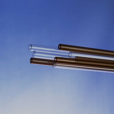 호박색 명확한 중립 약제 유리관 COE 5.0 1500mm 길이