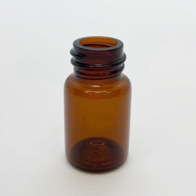 나사 모자를 가진 22mm 직경 작은 유리병 나사 정상 7ml 호박색 유리제 작은 유리병