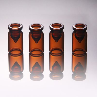 부드러운 작은 유리병 3ml 호박색 유리제 약병