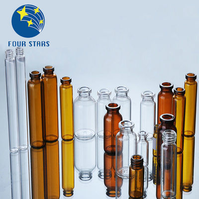 10ml 투명 앰버 스크류 캡 바이알 중성 붕규산 유리